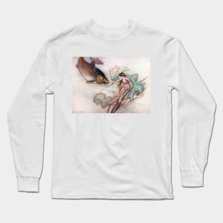 Tom and the Trout by Warwick Goble Long Sleeve T-Shirt